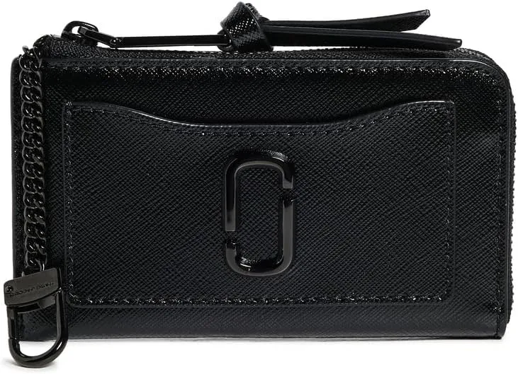 Marc Jacobs Women's The Snapshot Top Zip Multi Wallet, Black, One Size