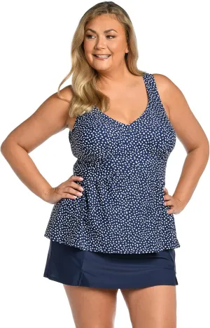 Maxine Of Hollywood Women's Over The Shoulder Empire Tankini Swimsuit Top