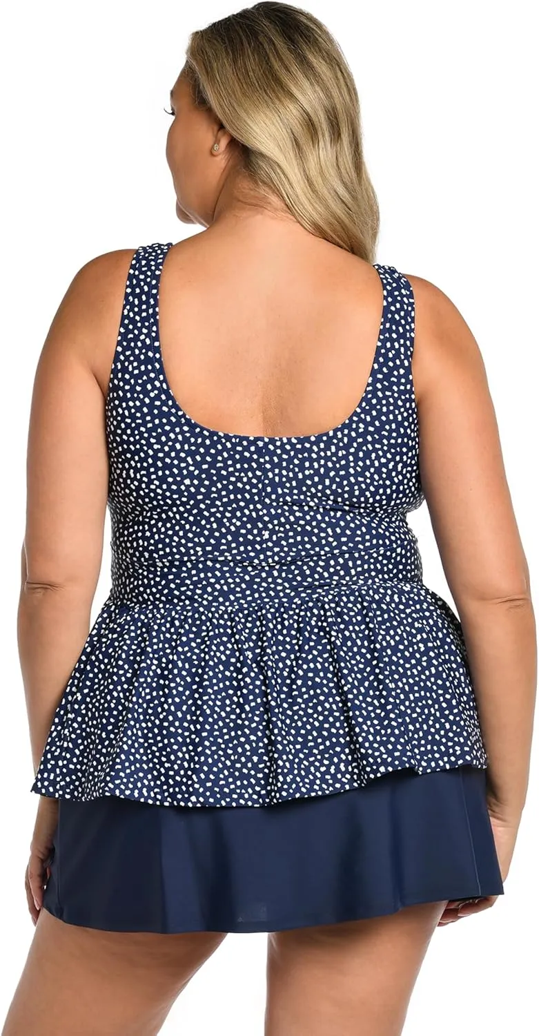 Maxine Of Hollywood Women's Over The Shoulder Empire Tankini Swimsuit Top
