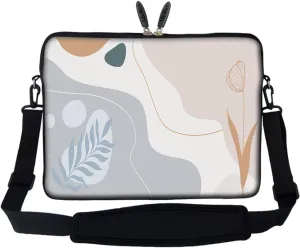Meffort Inc 17 17.3 inch Neoprene Laptop Sleeve Bag Carrying Case with Hidden Handle and Adjustable Shoulder Strap - Abstract Art