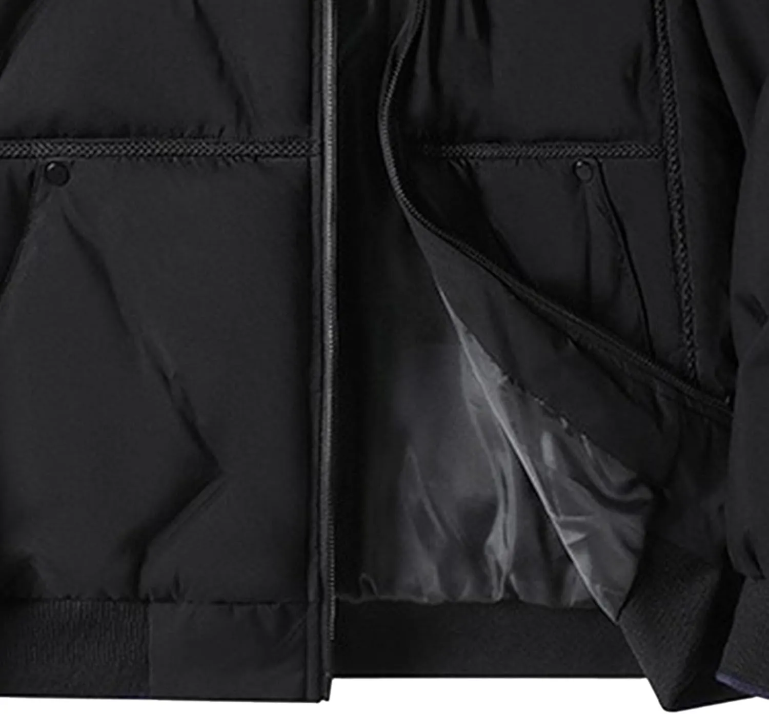 Men's Bomber Padded Cotton Jacket Quilted Puffer Jackets Warm Male Coats Zipper Winter Casual Varsity Coat
