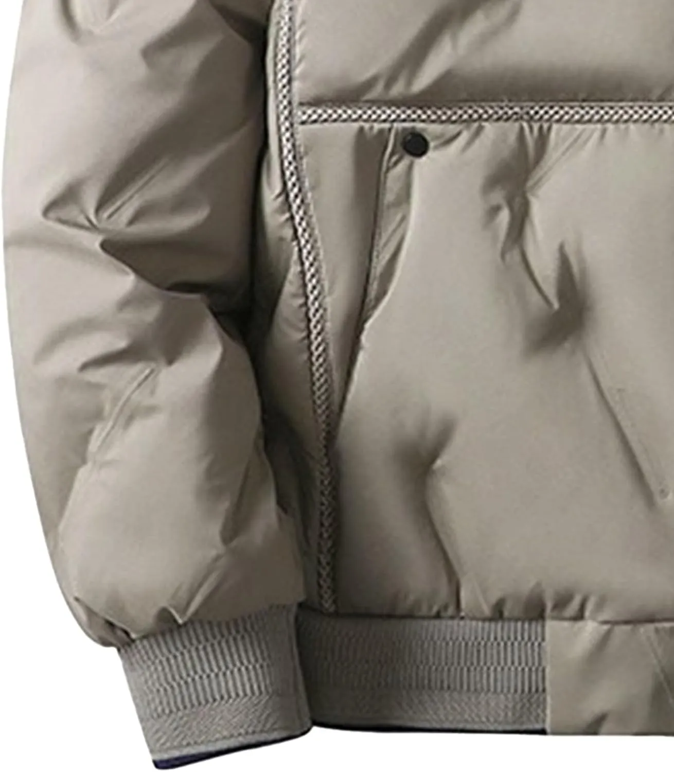 Men's Bomber Padded Cotton Jacket Quilted Puffer Jackets Warm Male Coats Zipper Winter Casual Varsity Coat