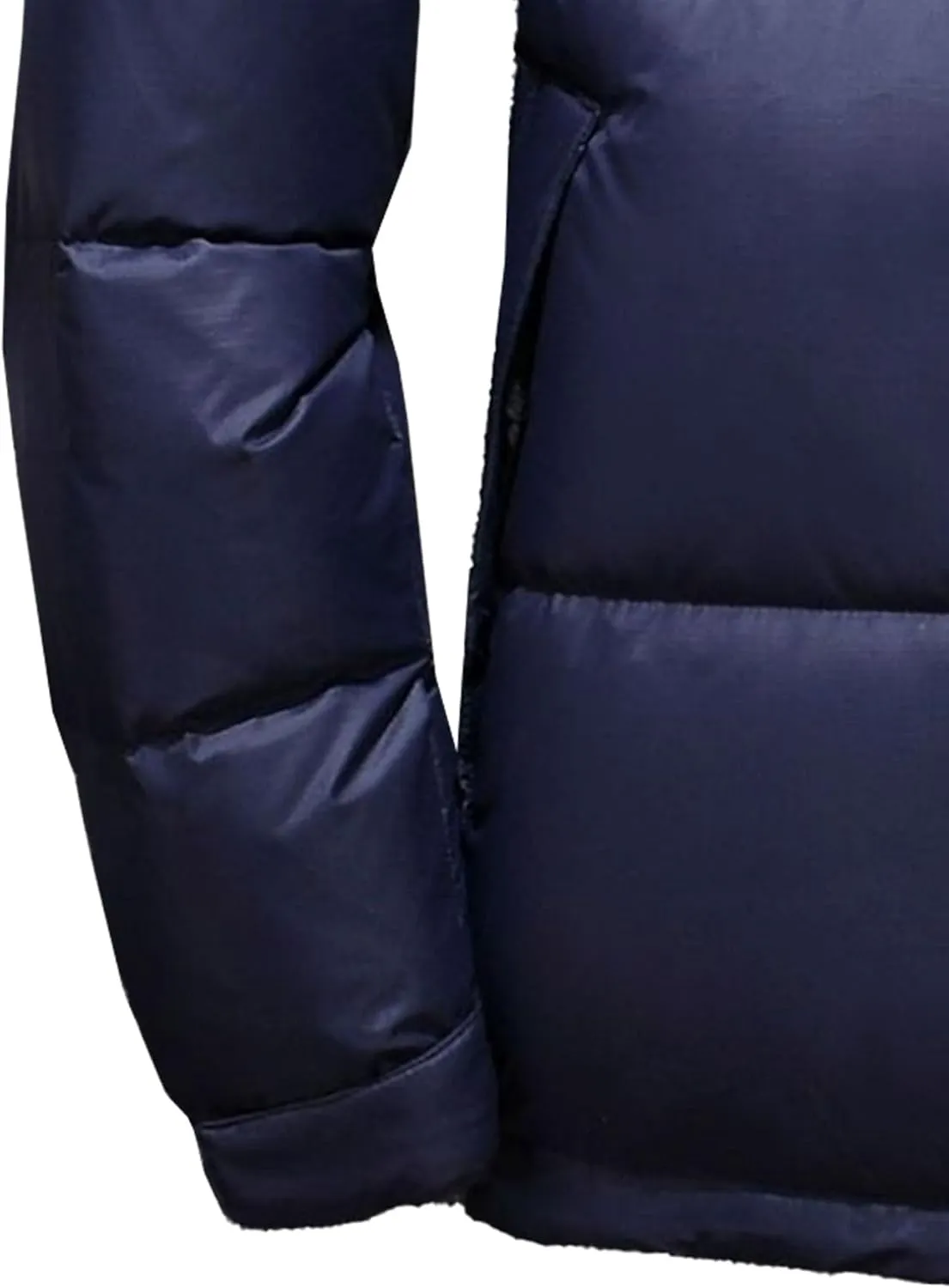 Mens Color Block Puffy Jacket Winter Zip Up Warm Male Down Coat Stand Collar Windproof Puffer Jackets