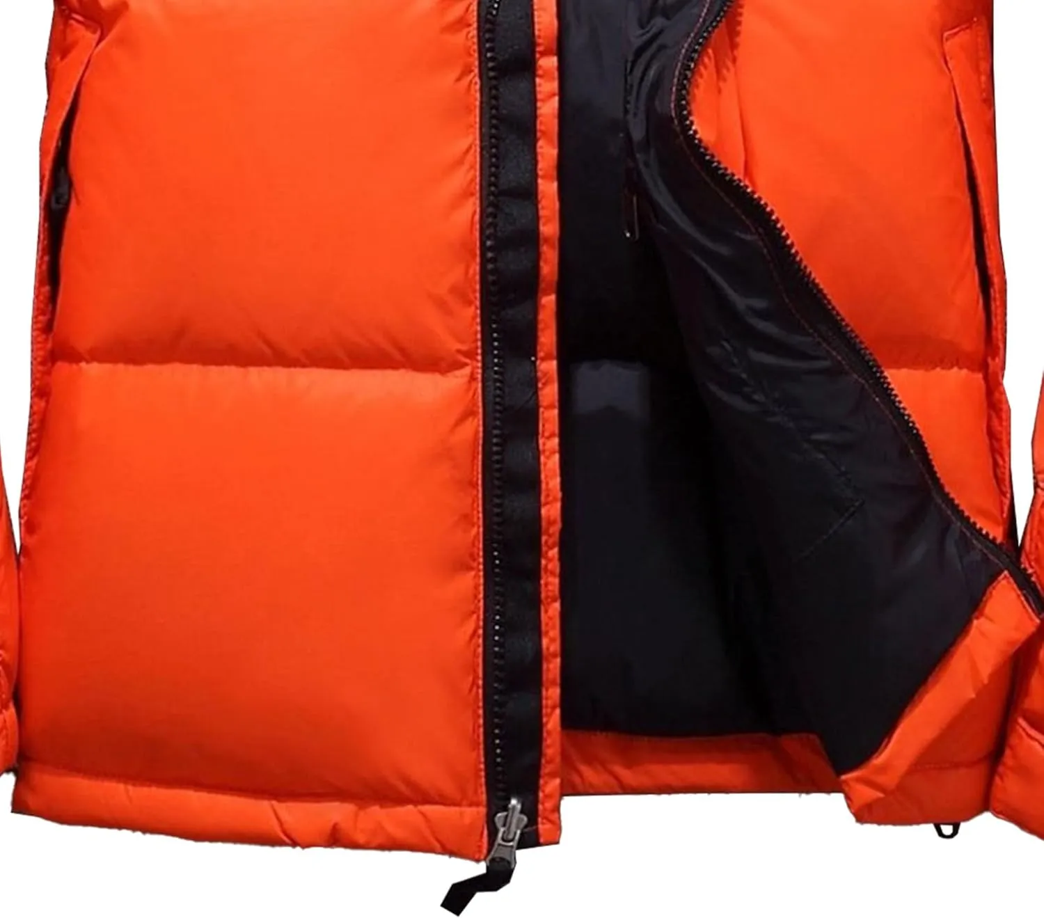Mens Color Block Puffy Jacket Winter Zip Up Warm Male Down Coat Stand Collar Windproof Puffer Jackets
