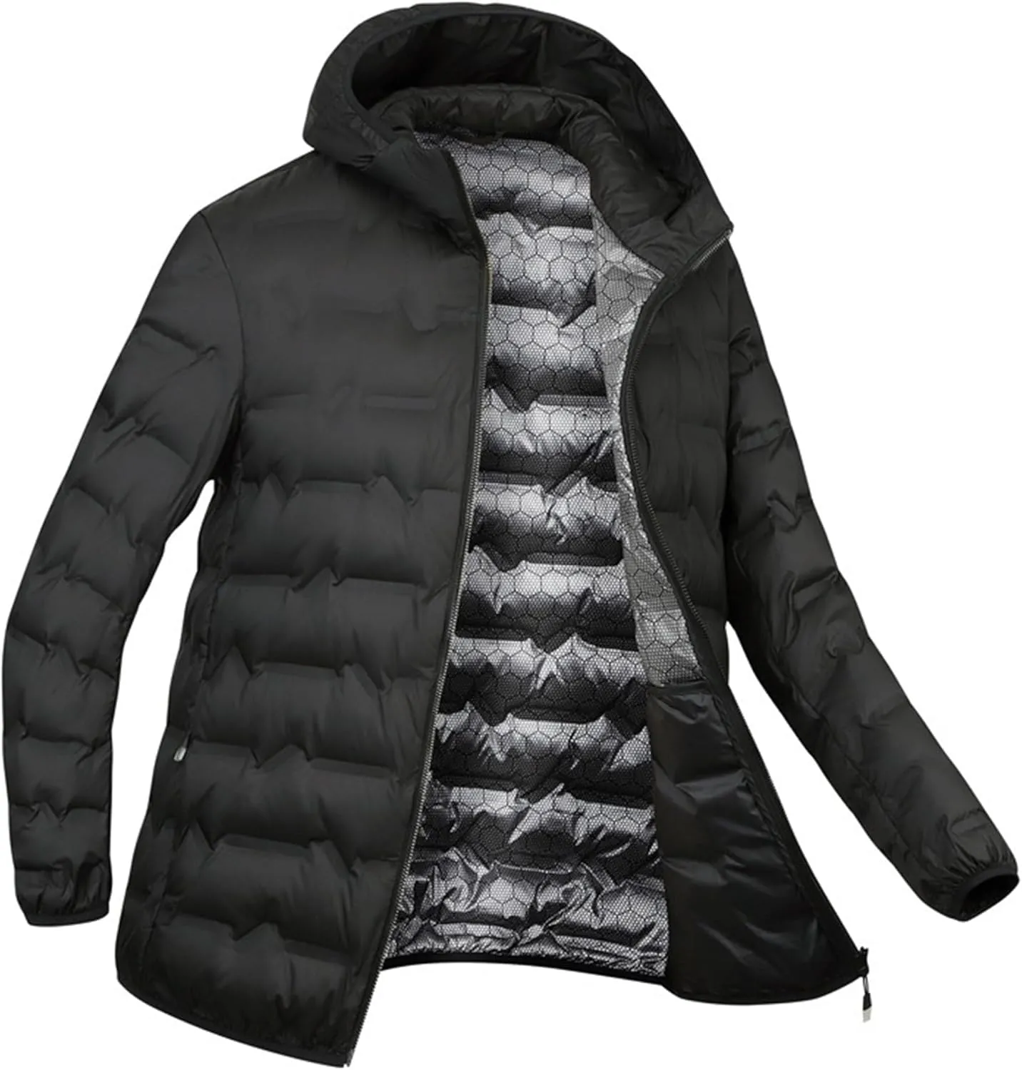 Men's Down Cotton Padded Jacket Trendy Quilted Winter Warm Jackets Solid Color Comfortable Down Coat