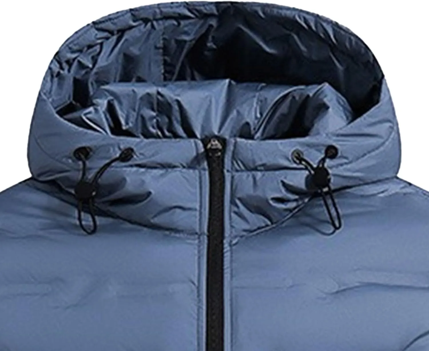 Men's Down Cotton Padded Jacket Trendy Quilted Winter Warm Jackets Solid Color Comfortable Down Coat