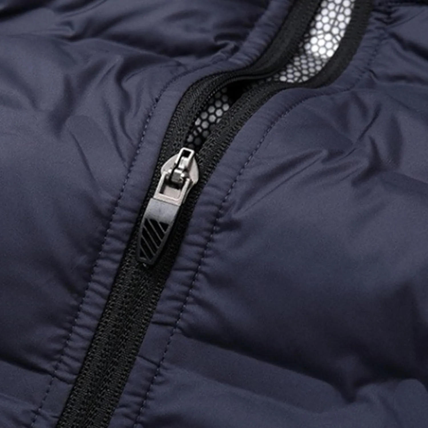 Men's Down Cotton Padded Jacket Trendy Quilted Winter Warm Jackets Solid Color Comfortable Down Coat