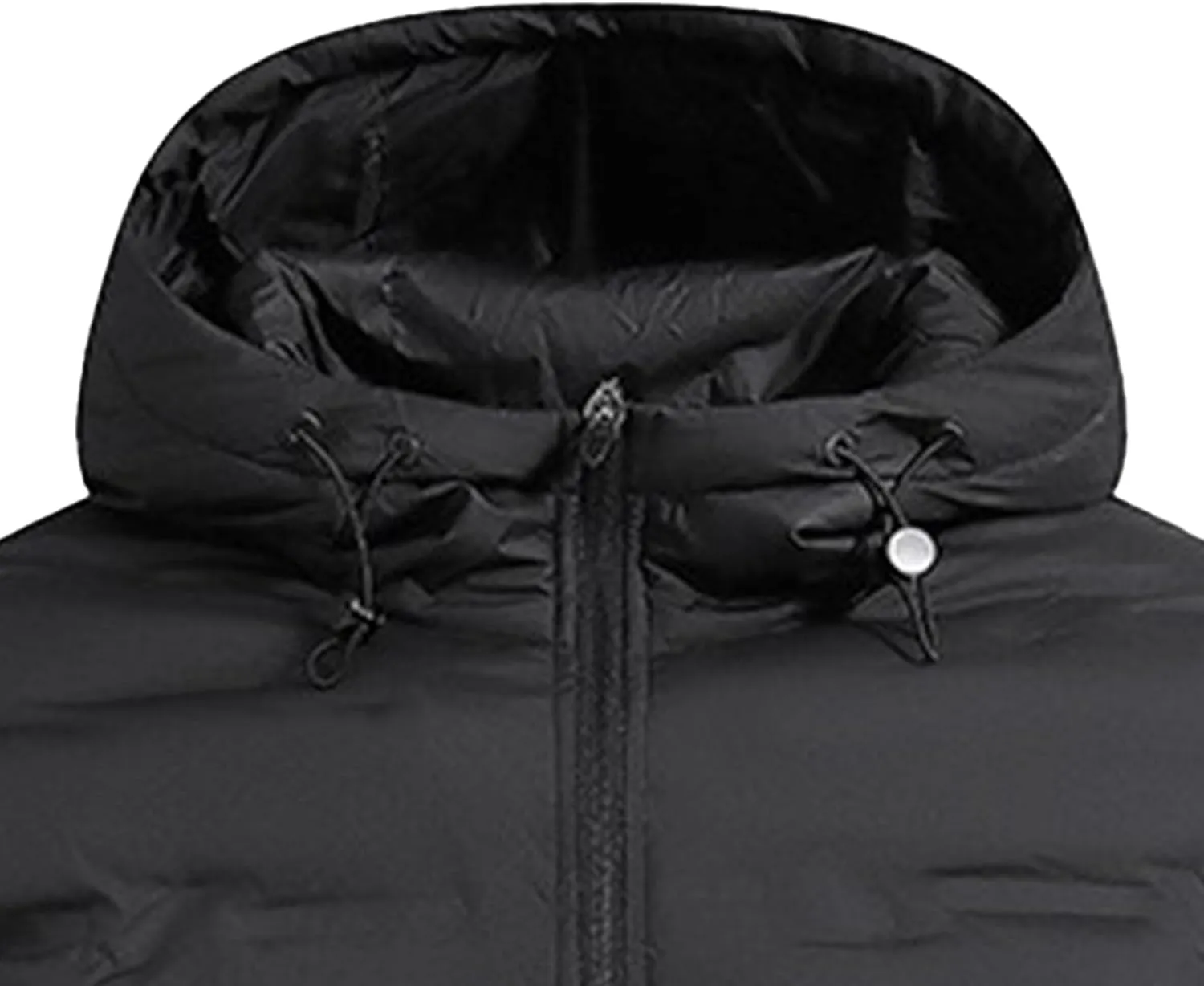 Men's Down Cotton Padded Jacket Trendy Quilted Winter Warm Jackets Solid Color Comfortable Down Coat
