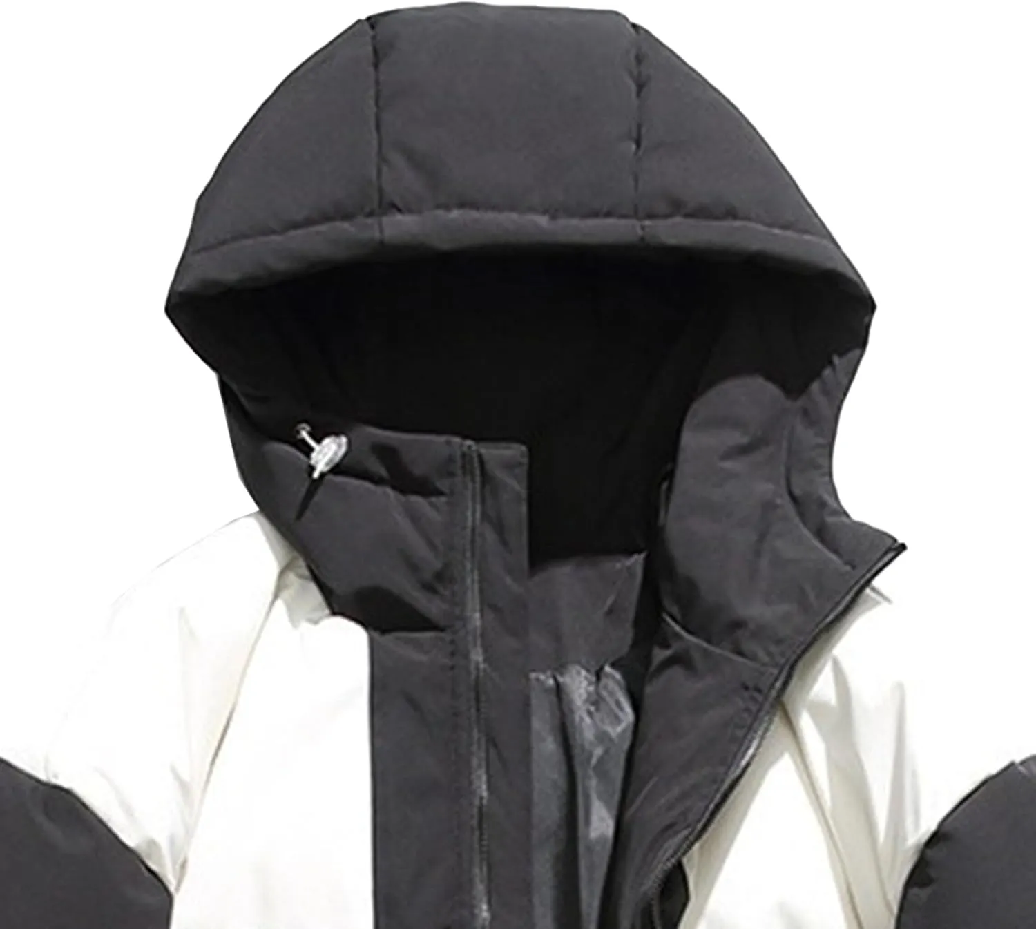 Mens Fleece Hooded Warm Bubble Coat Classic Cotton Padded Down Jackets Warm Windproof Puffer Jacket
