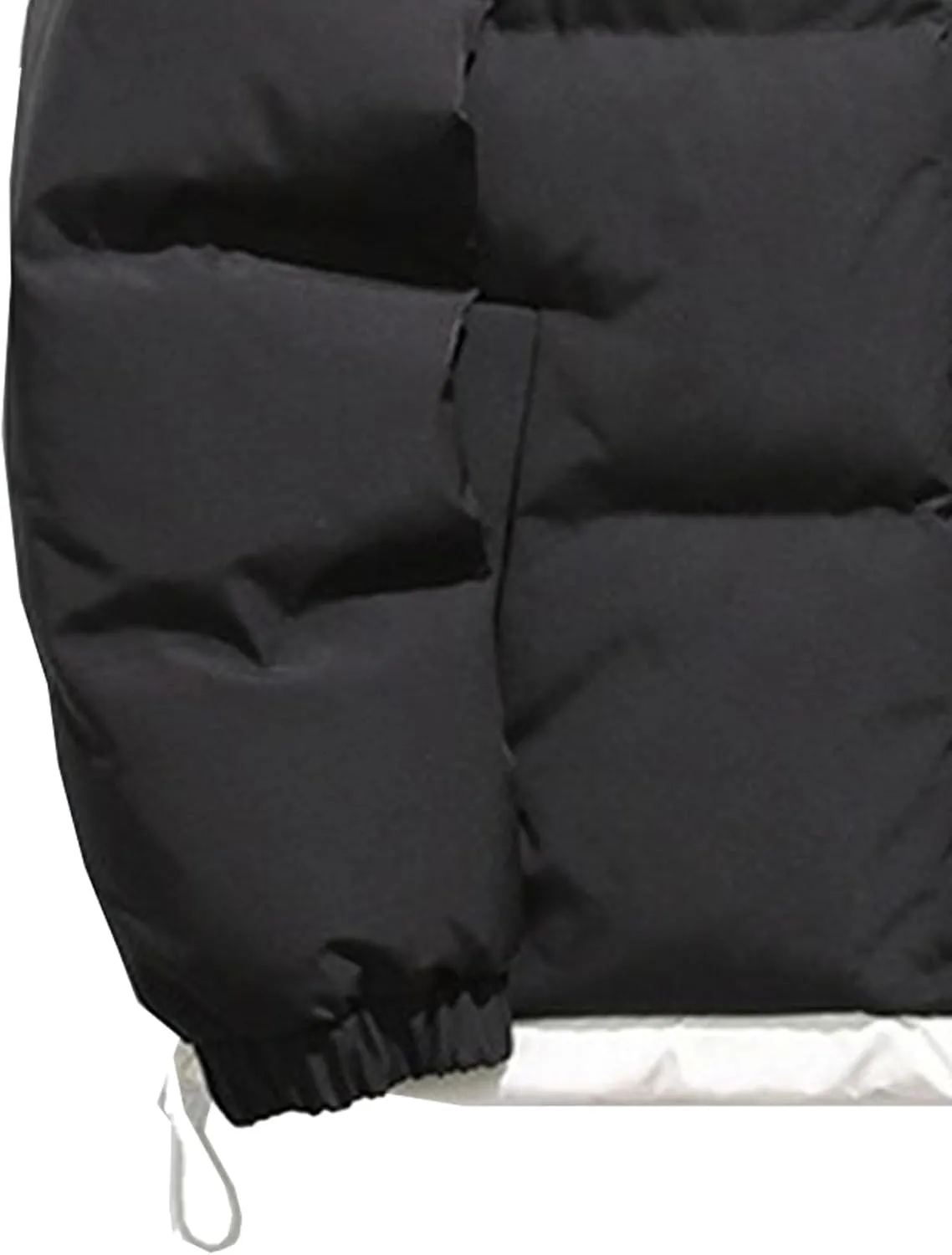 Mens Fleece Hooded Warm Bubble Coat Classic Cotton Padded Down Jackets Warm Windproof Puffer Jacket