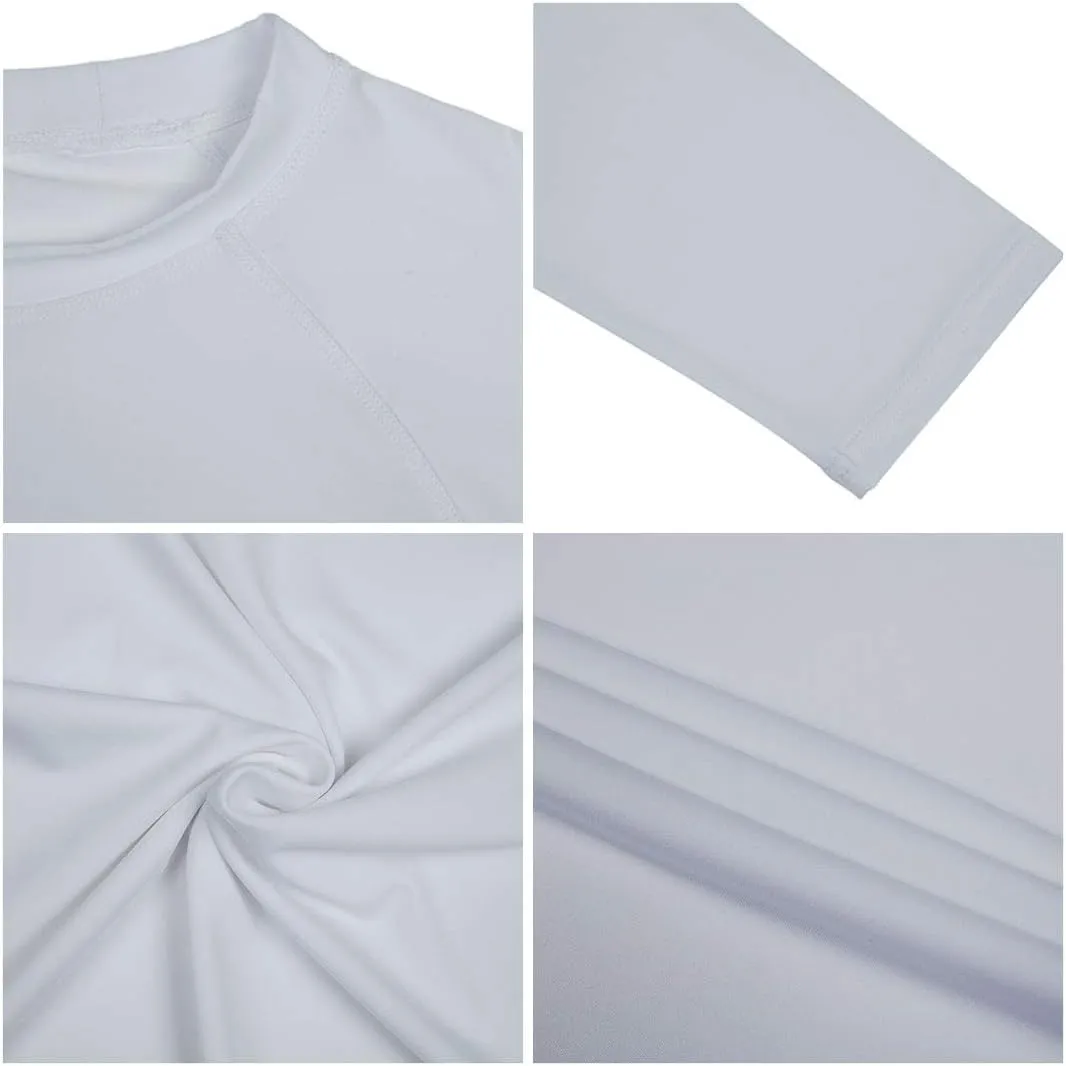 Men's Long Sleeve Swim Shirts Rashguard UPF 50  UV Sun Protection Shirt Athletic Workout Running Hiking T-Shirt Swimwear