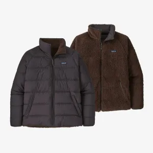 MEN'S REVERSIBLE SILENT DOWN JACKET - INK BLACK