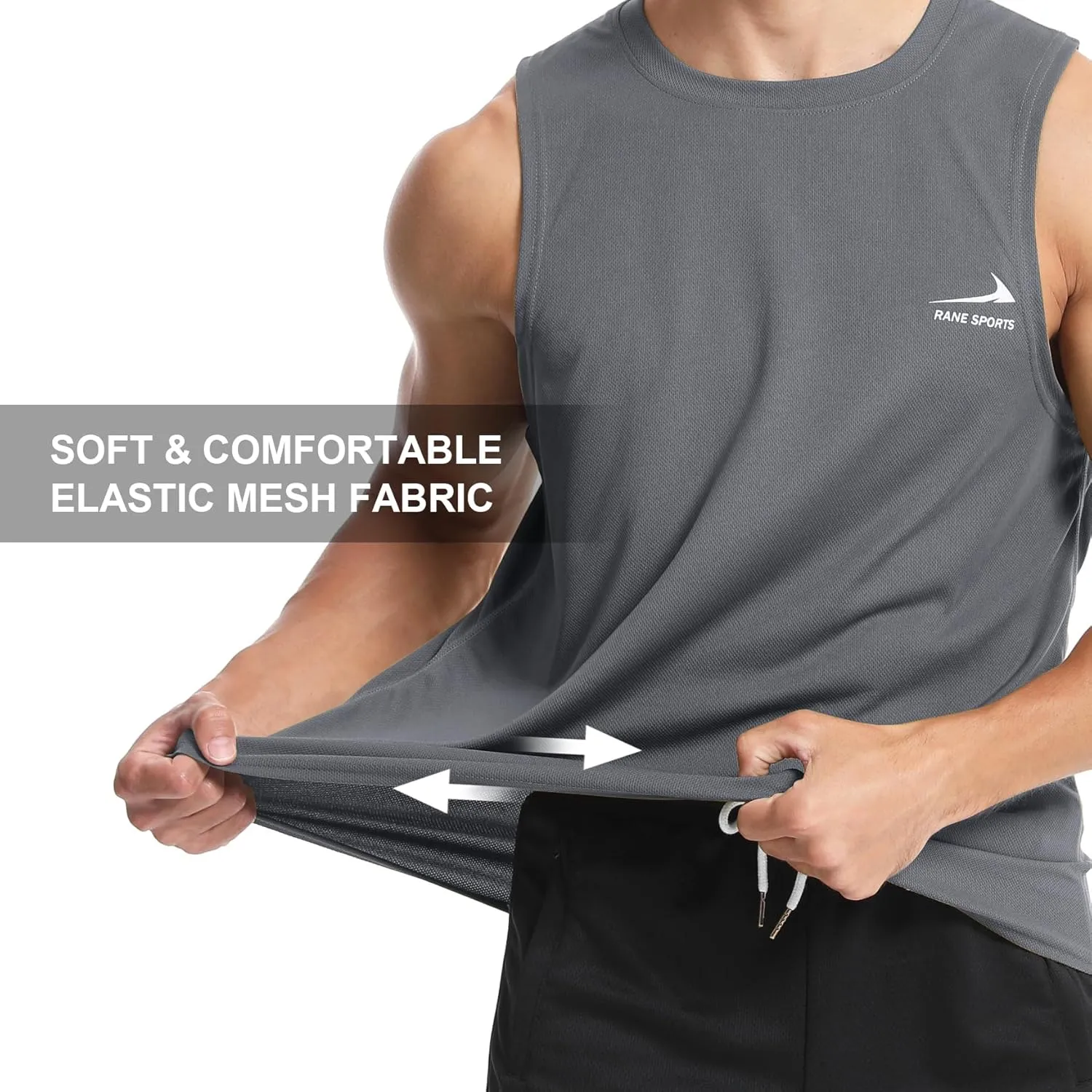 Men's Sleeveless Gym Shirts Quick-Drying Training Running Bodybuilding Athletic Tank Top