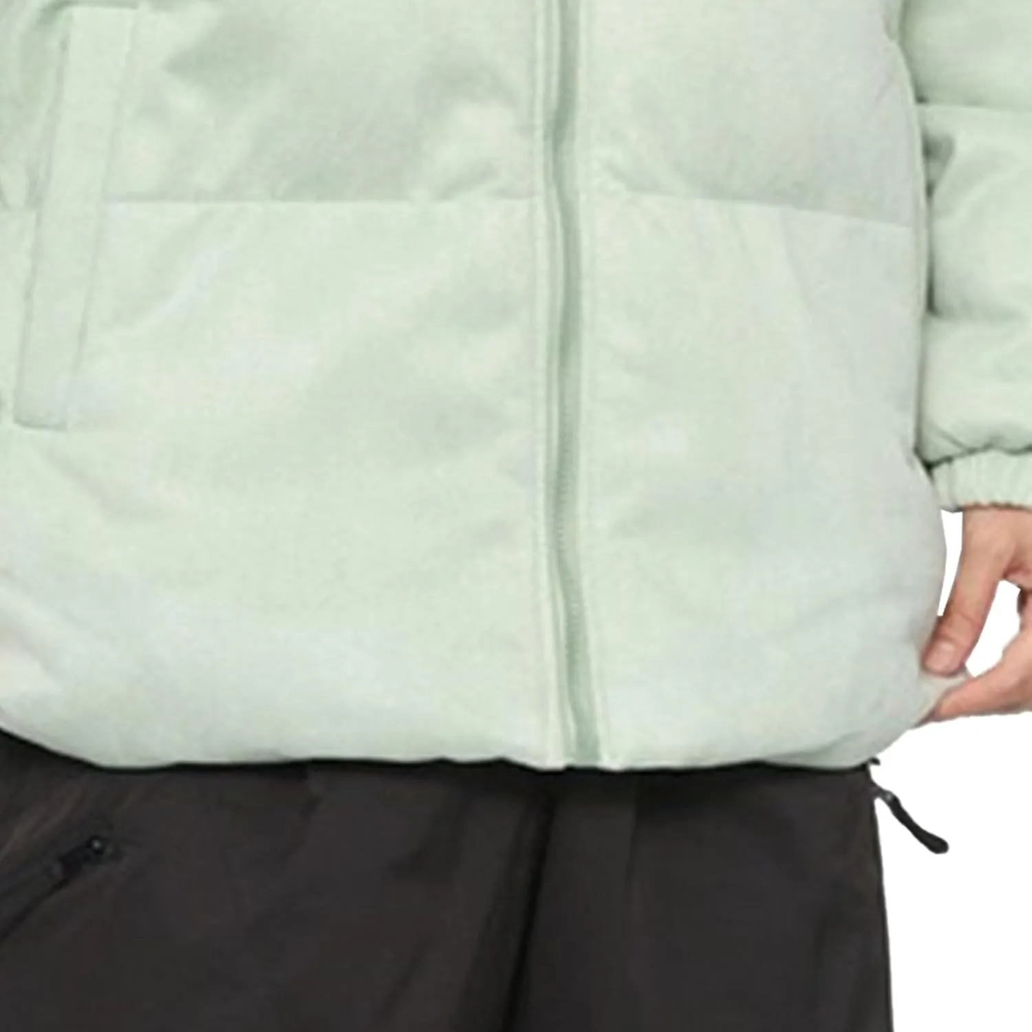 Men's Suede Cotton Down Jacket Winter Solid Color Male Insulated Coat Padded Lined Zip Up Warm Jackets