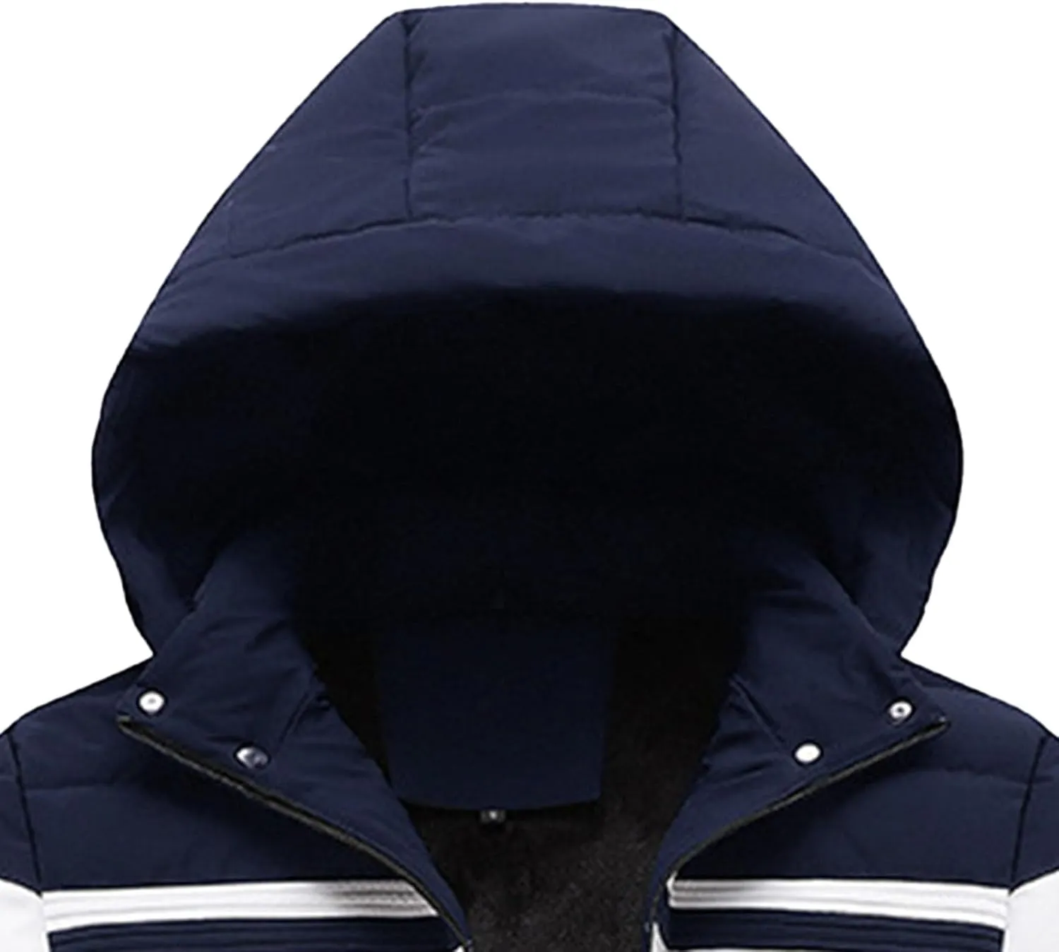 Men's Ultra Loft Filled Hooded Puffer Jacket Puffy Fleece Warm Lightweight Coat Winter Cotton Padded Jackets
