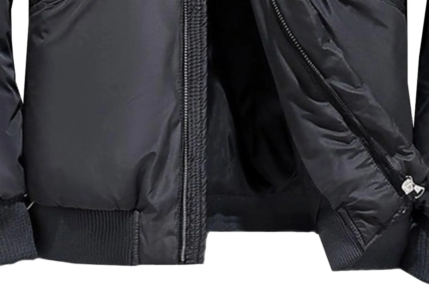 Mens Winter Cotton Padded Clothing Stylish Long Sleeve Hooded Down Coats Casual Outdoor Warm Puffer Jackets
