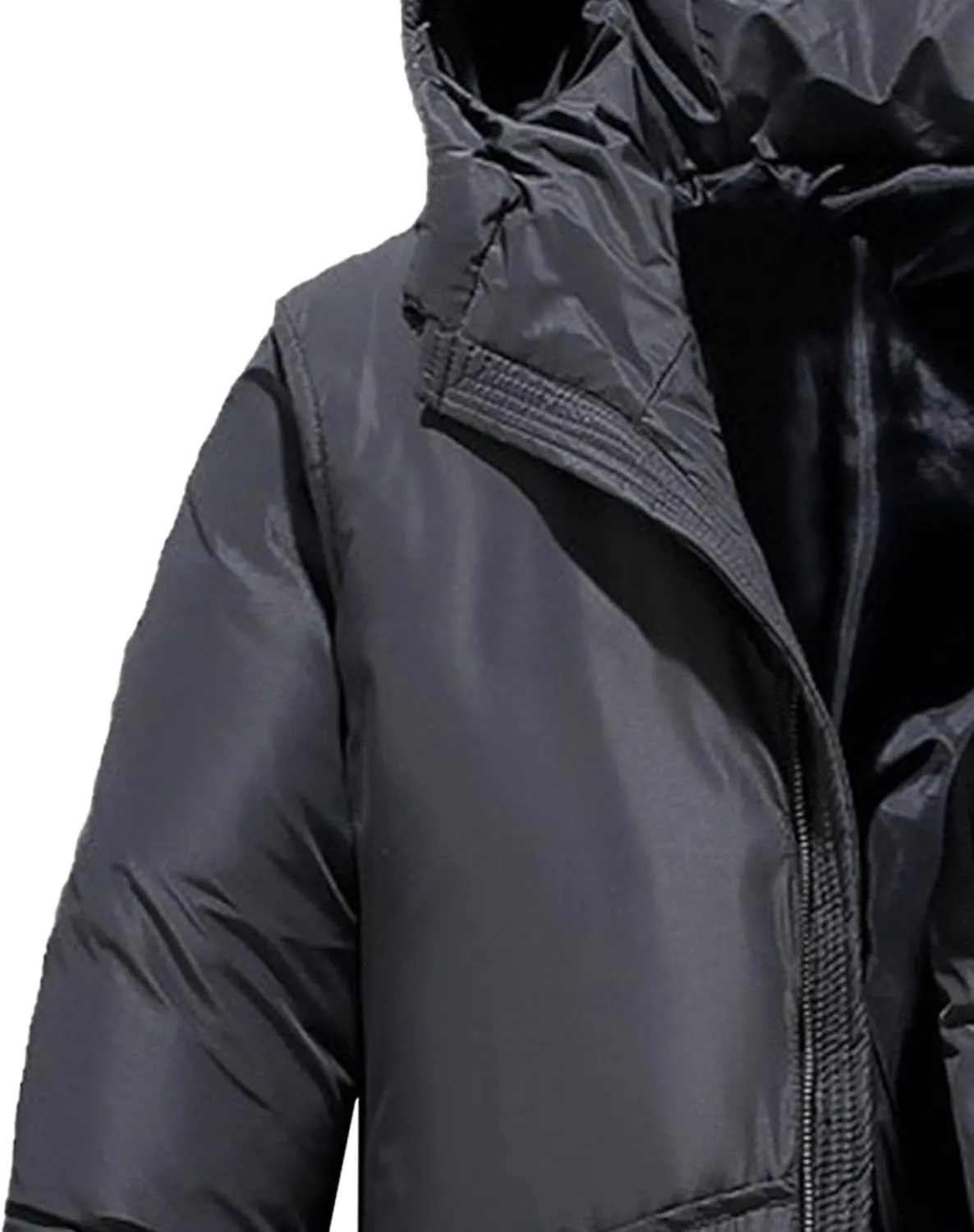 Mens Winter Cotton Padded Clothing Stylish Long Sleeve Hooded Down Coats Casual Outdoor Warm Puffer Jackets