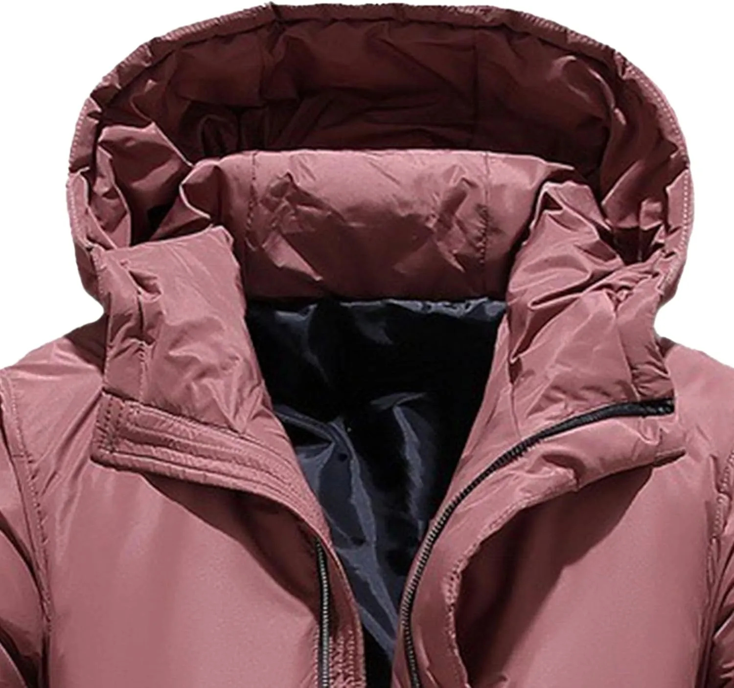 Mens Winter Cotton Padded Clothing Stylish Long Sleeve Hooded Down Coats Casual Outdoor Warm Puffer Jackets