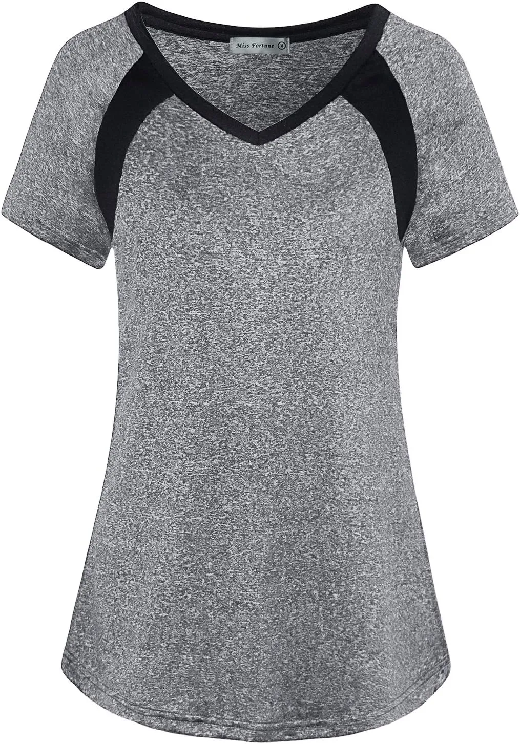 MISS FORTUNE Womens Active Wear Exercise Top Yoga Shirt Workout Clothes