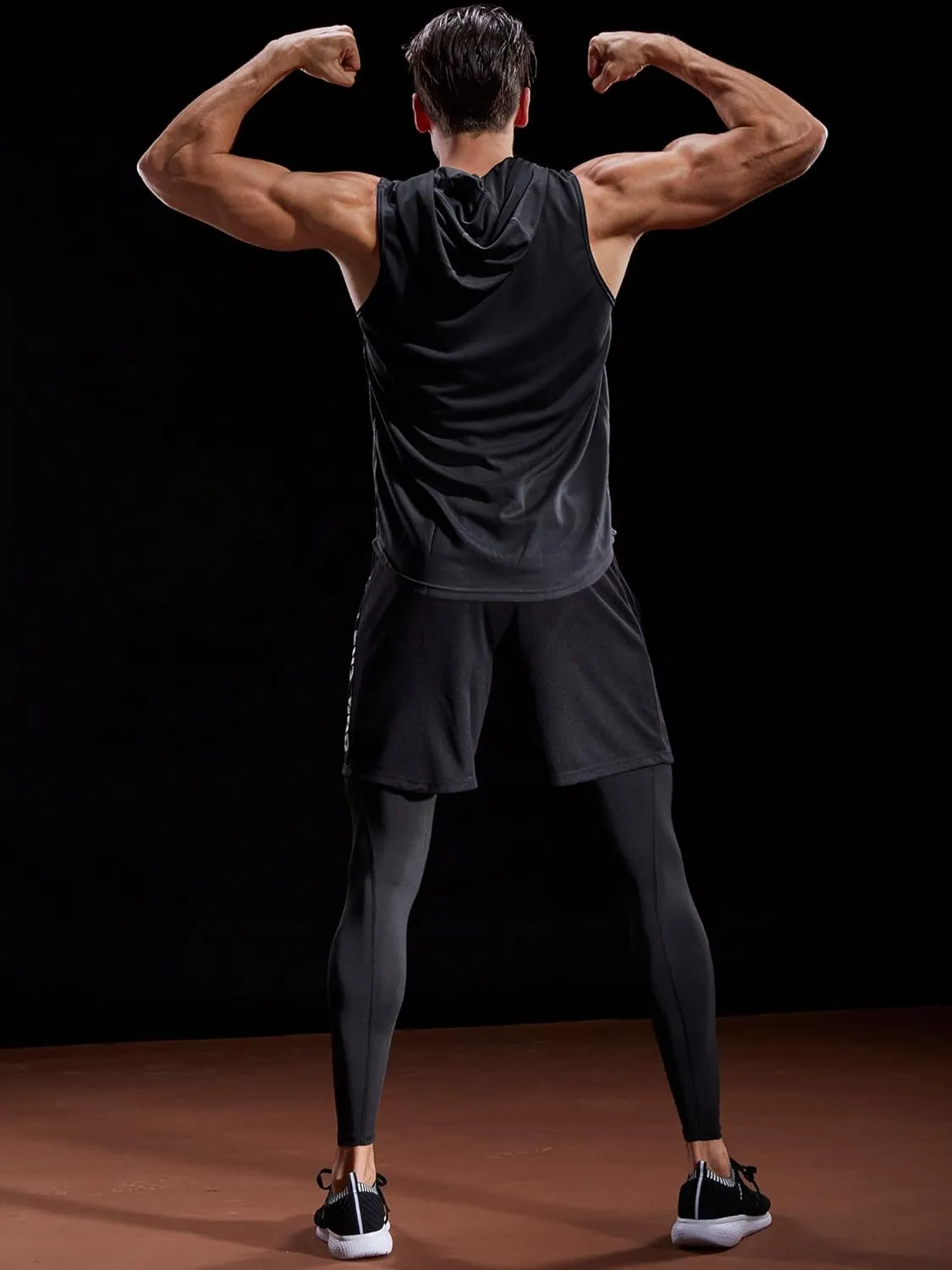 NELEUS Dry Fit Workout Athletic Muscle Tank Top Running Shirts with Hoods