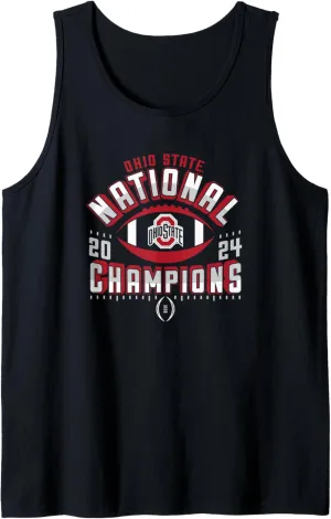 Ohio State Buckeyes National Champs 2024 CFP Football Black Tank Top