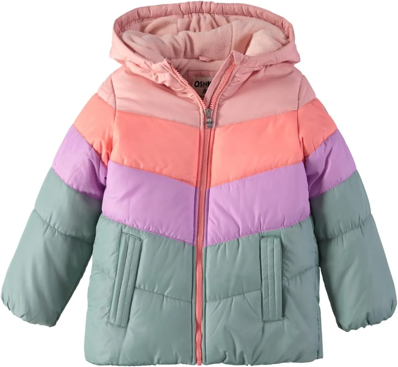 OshKosh B'Gosh Girls' Perfect Colorblocked Heavyweight Jacket Coat