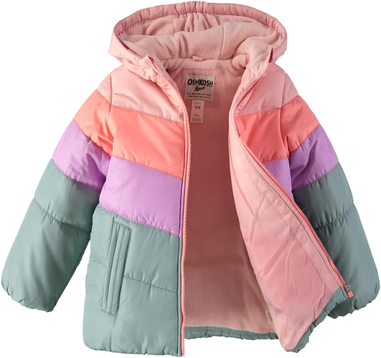 OshKosh B'Gosh Girls' Perfect Colorblocked Heavyweight Jacket Coat