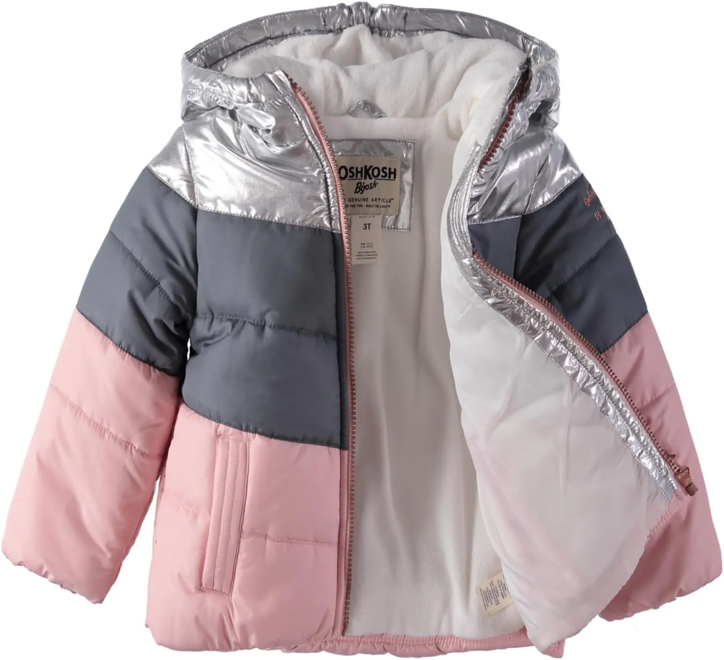 OshKosh B'Gosh Girls' Perfect Colorblocked Heavyweight Jacket Coat
