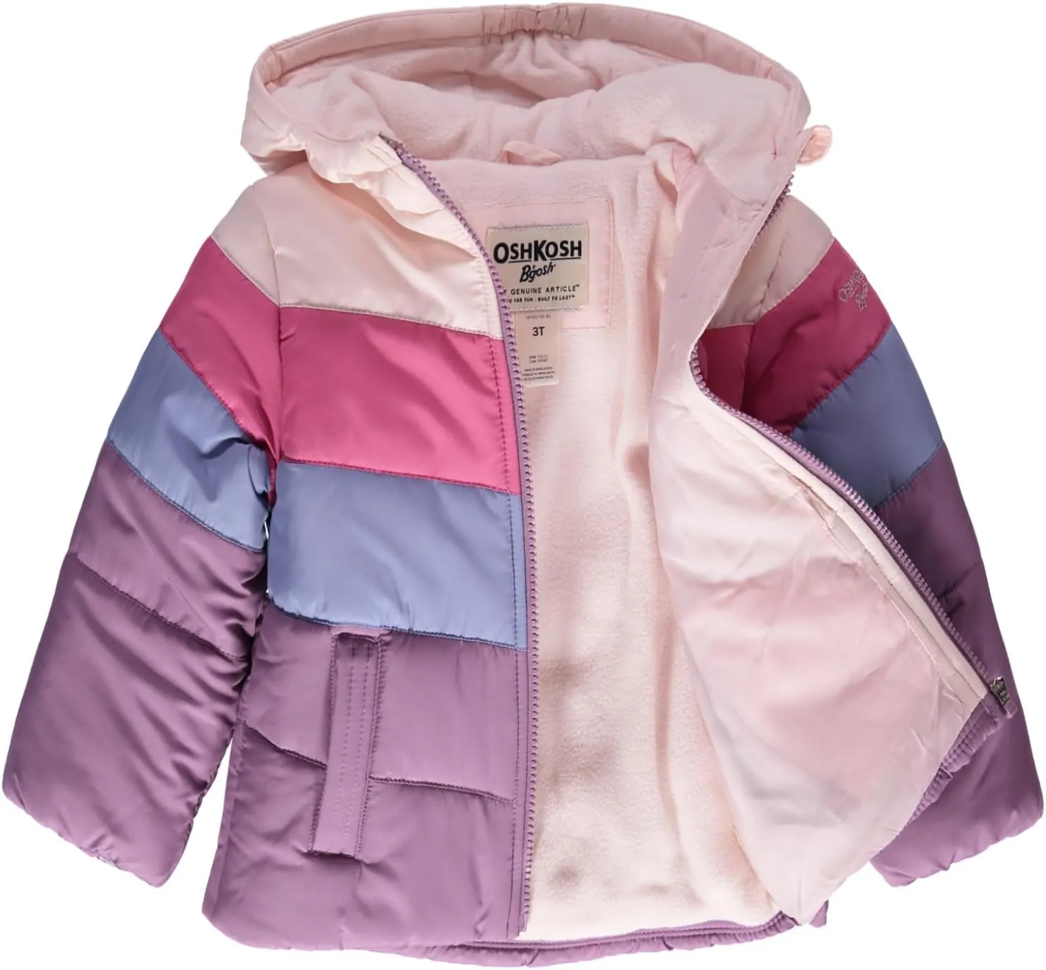 OshKosh B'Gosh Girls' Perfect Colorblocked Heavyweight Jacket Coat