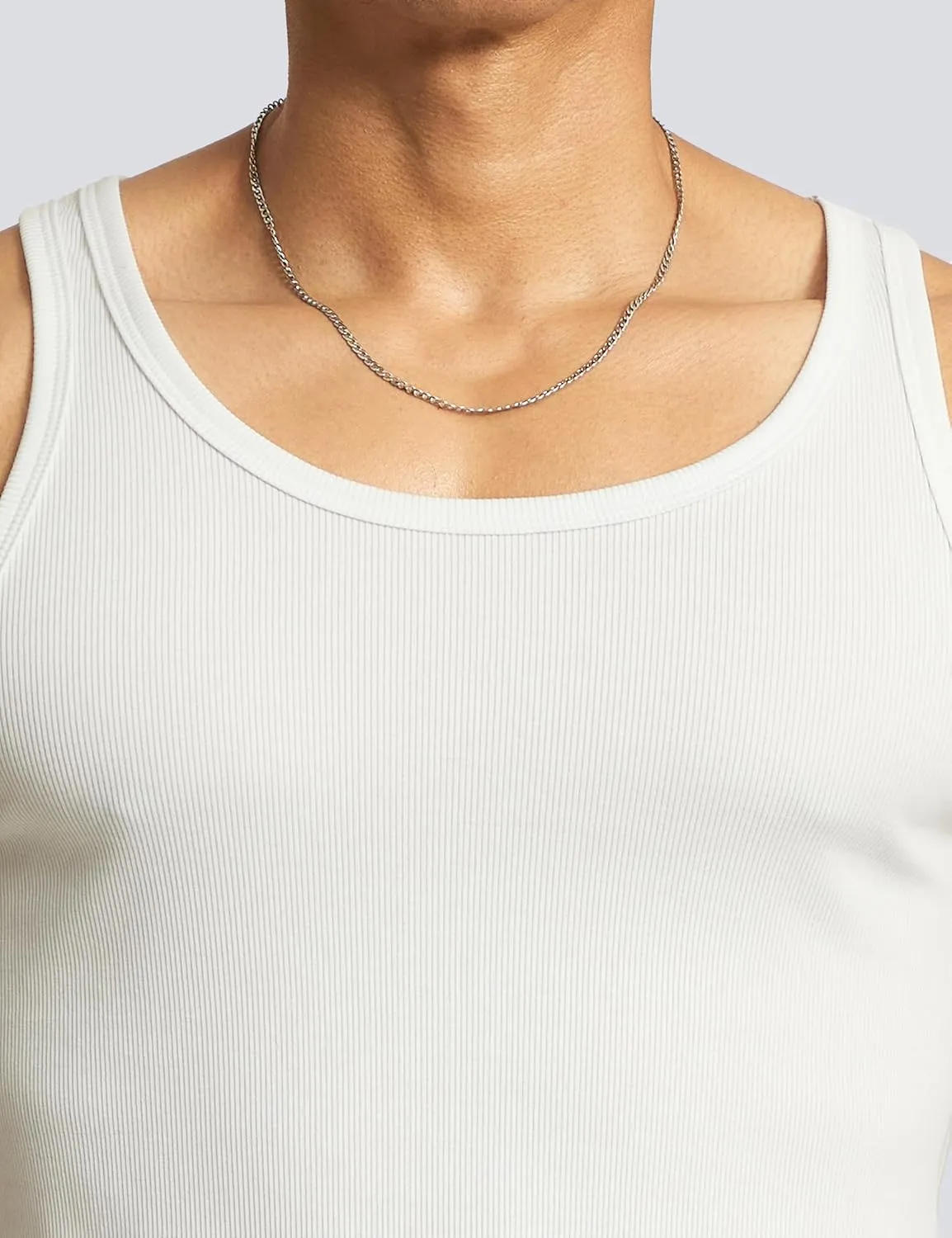 Ouber Men's Ribbed Gym Tank Top Fitness Workout Muscle Sleeveless Bodybuilding Shirt