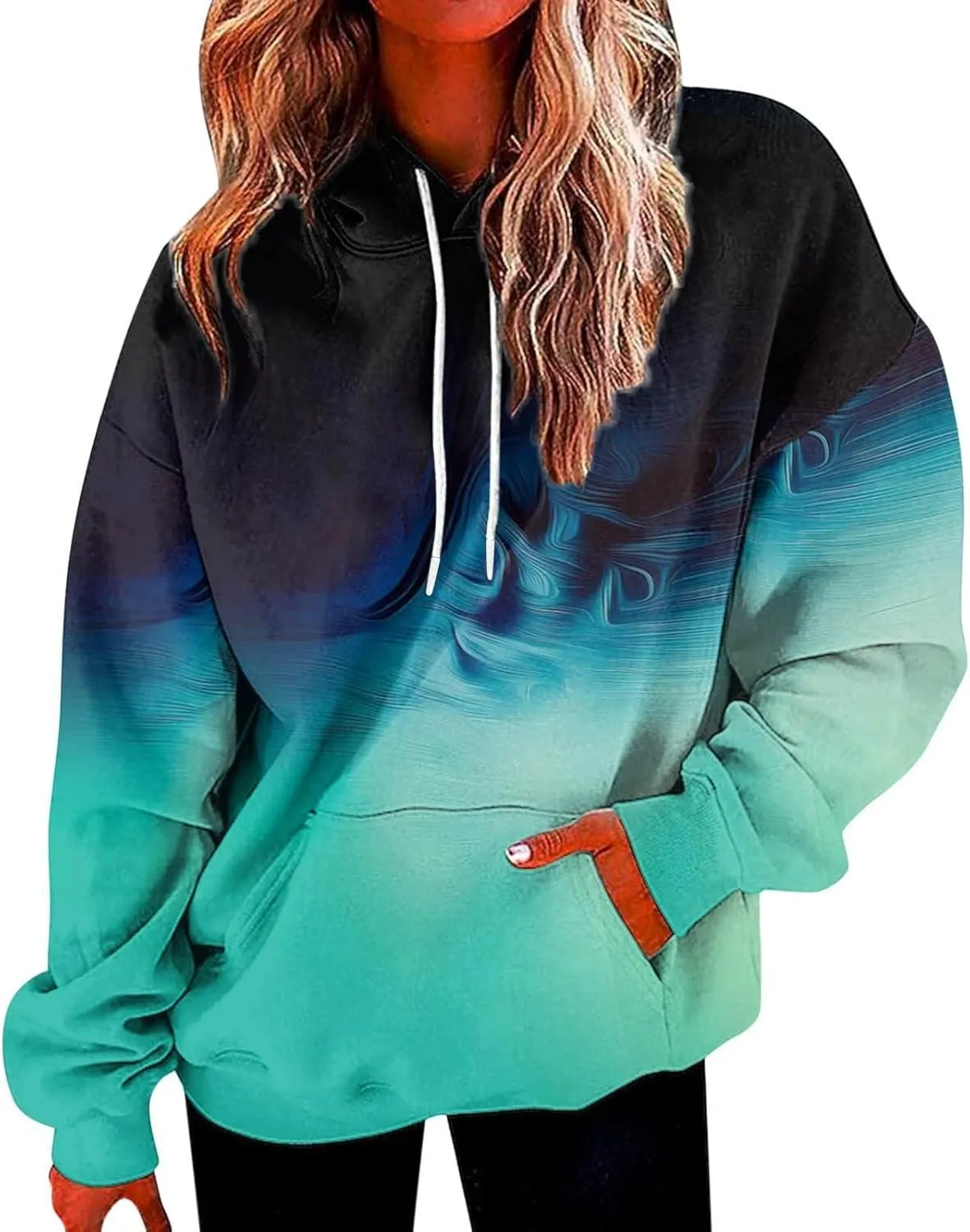 Oversized Hoodies for Women Fall Fashion 2024 Trendy Preppy Clothes y2k Hooded Sweatshirt With Pocket