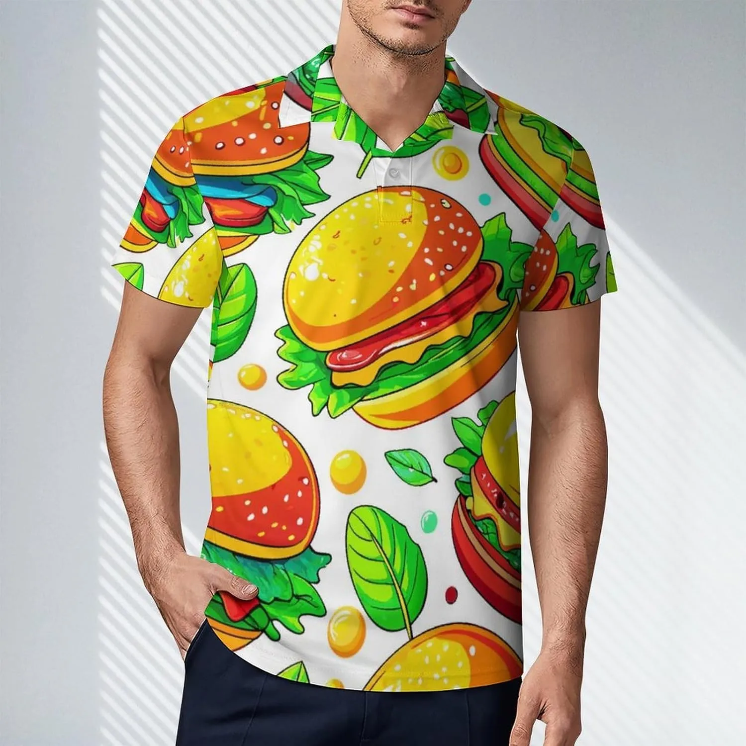 Owl Pattern Men's Short Sleeve Polo Shirts Regular-Fit Quick-Dry Casual Golf T-Shirts Summer Pullover Tennis T-Shirt Tops