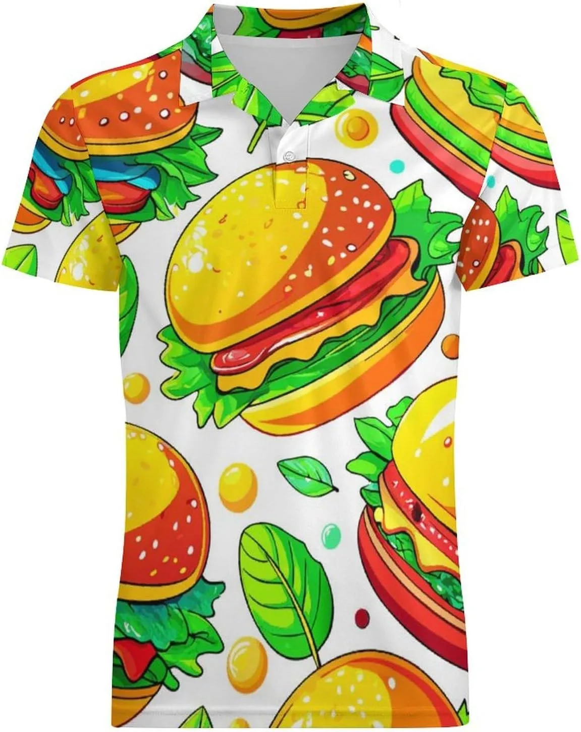 Owl Pattern Men's Short Sleeve Polo Shirts Regular-Fit Quick-Dry Casual Golf T-Shirts Summer Pullover Tennis T-Shirt Tops