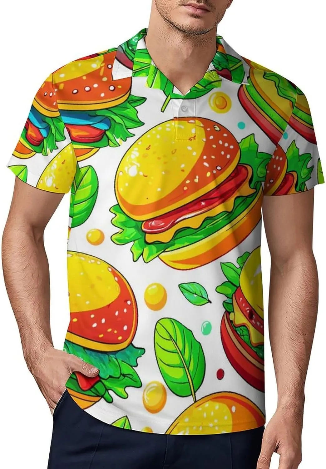 Owl Pattern Men's Short Sleeve Polo Shirts Regular-Fit Quick-Dry Casual Golf T-Shirts Summer Pullover Tennis T-Shirt Tops