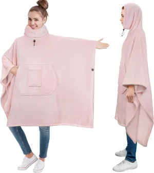 PAVILIA Wearable Blanket Poncho Women Men, Oversized Hoodie Sweatshirt Sweater Neck Warmer, Fleece Soft Hug Sleep Pod Adult