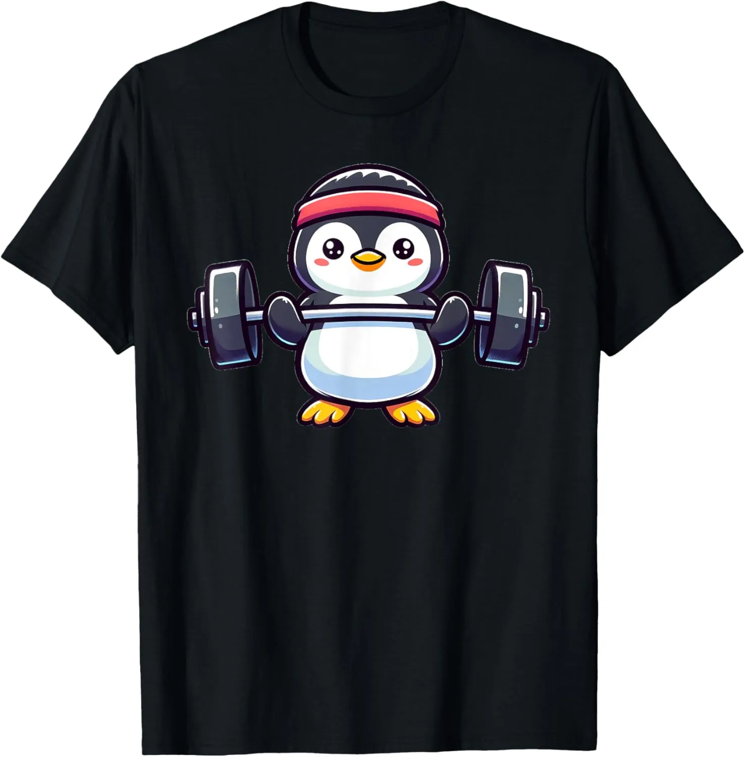 Penguin Powerlifting Weightlifting Gym Workout T-Shirt
