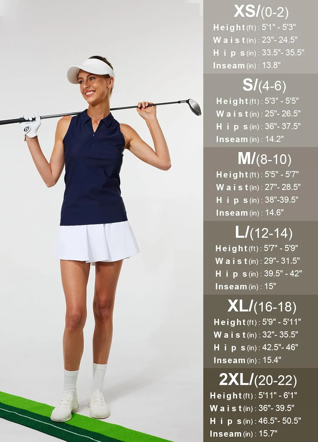 Pleated Tennis Skirts for Women High Waisted Golf Skorts Tummy Control Skirts with Shorts Pockets Lightweight