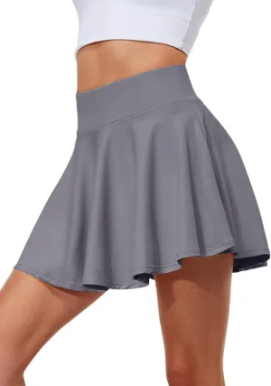Pleated Tennis Skirts for Women High Waisted Golf Skorts Tummy Control Skirts with Shorts Pockets Lightweight