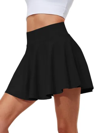 Pleated Tennis Skirts for Women High Waisted Golf Skorts Tummy Control Skirts with Shorts Pockets Lightweight