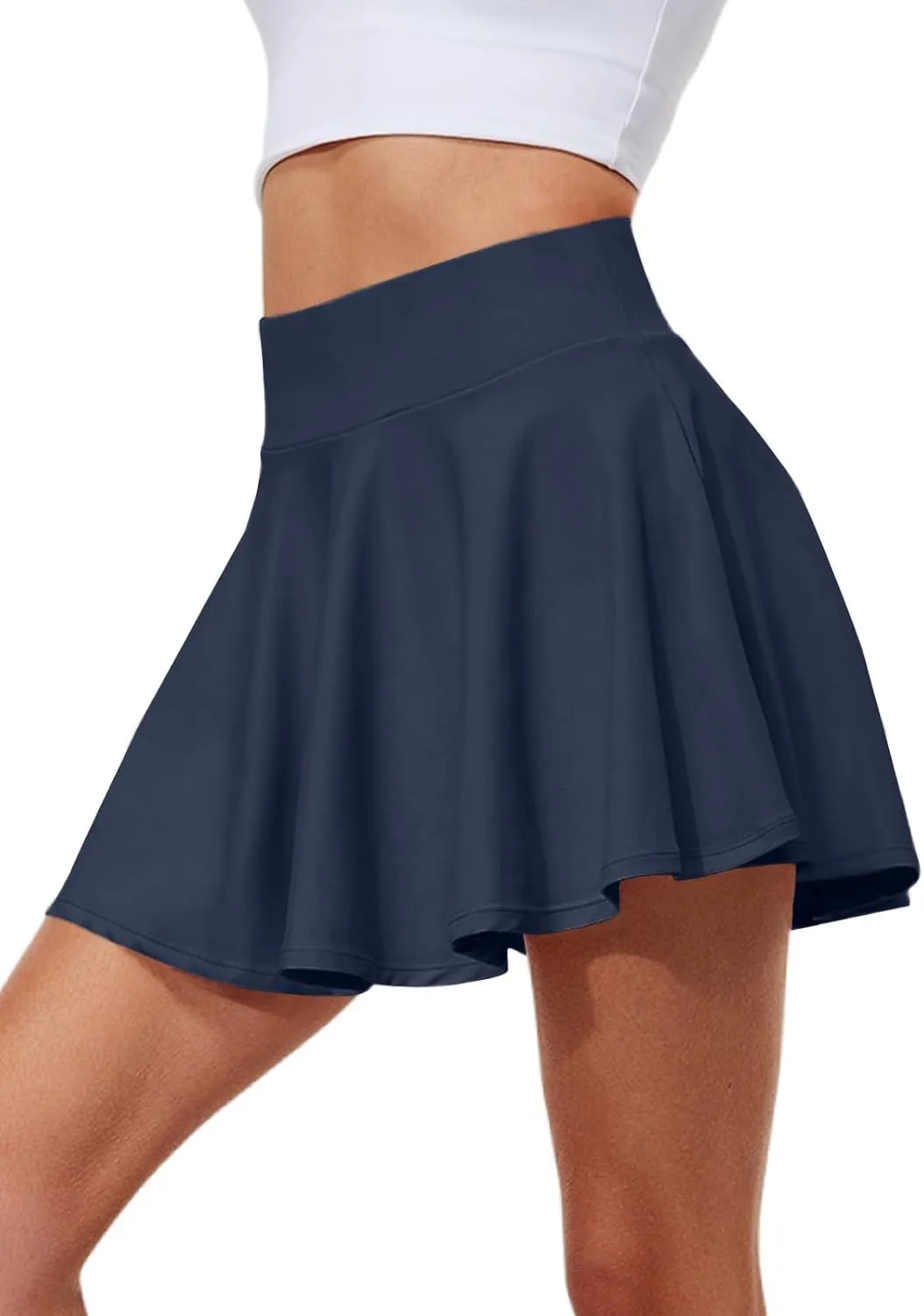 Pleated Tennis Skirts for Women High Waisted Golf Skorts Tummy Control Skirts with Shorts Pockets Lightweight