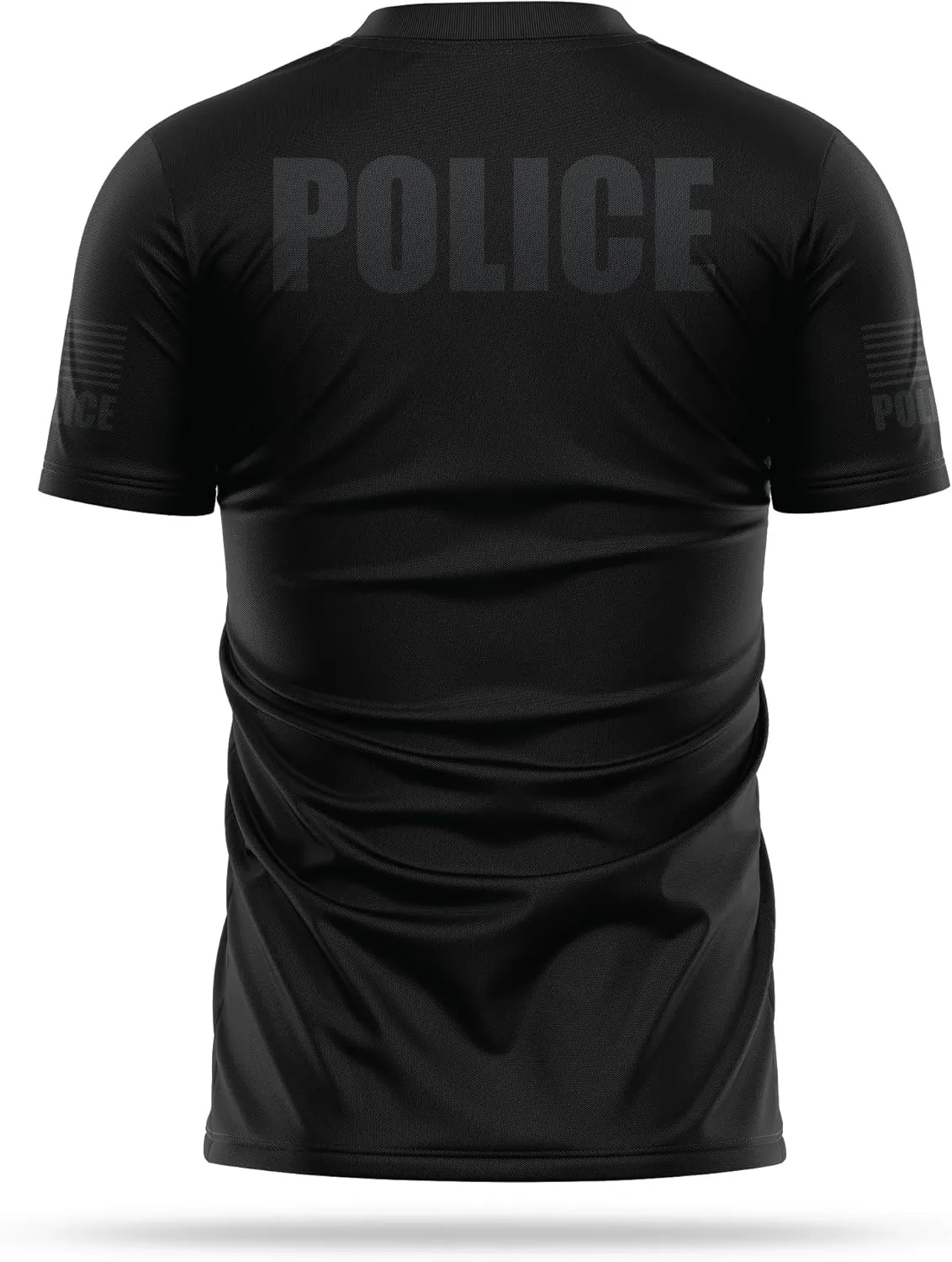 Police Utility Shirts for Men | USA Patriotic Lightweight Tee | Micro Polyester, Moisture-Wicking Quick-Dry Comfort.
