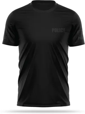 Police Utility Shirts for Men | USA Patriotic Lightweight Tee | Micro Polyester, Moisture-Wicking Quick-Dry Comfort.