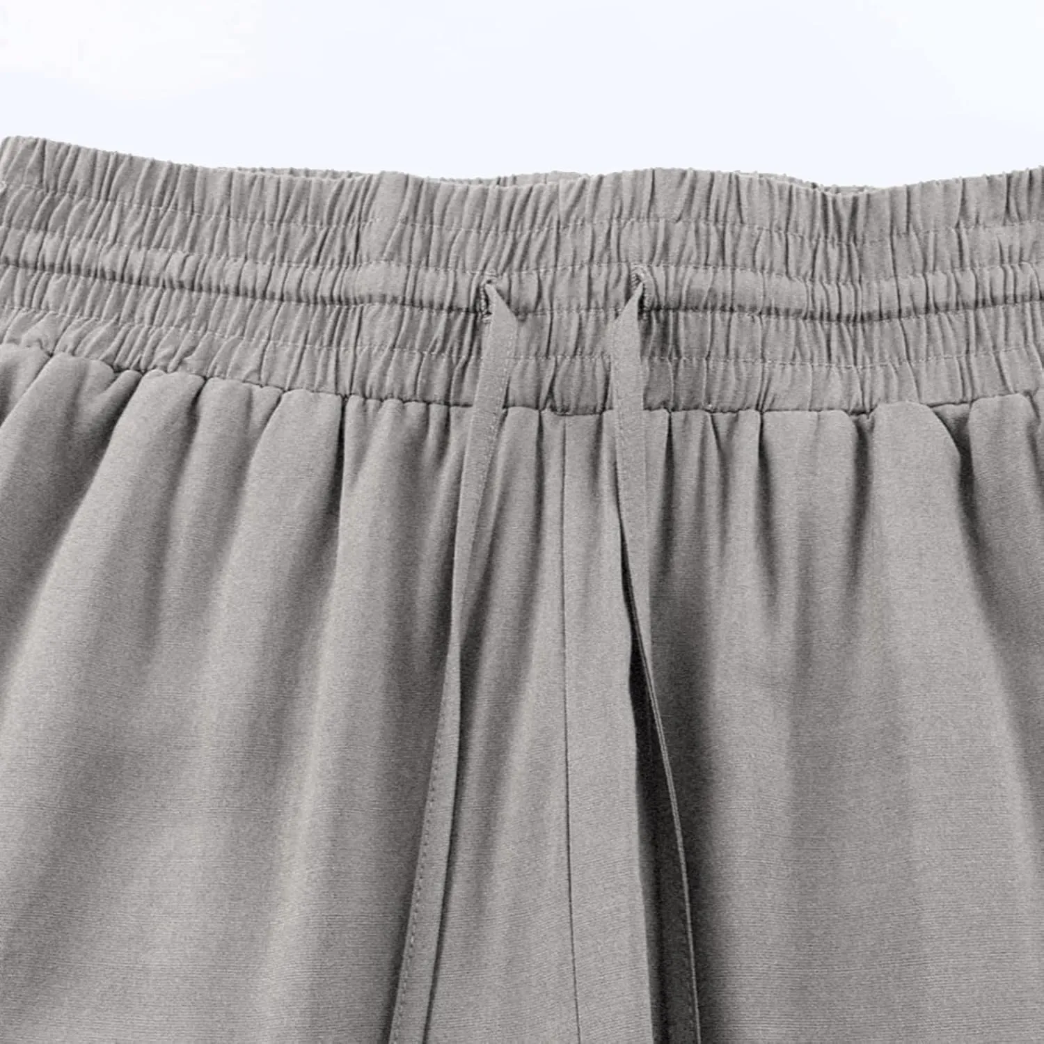 QWENTMTNTY High Waisted Palazzo Pants for Women Cotton Linen Wide Leg Casual Summer Plus Size Long Pants Trousers Pockets