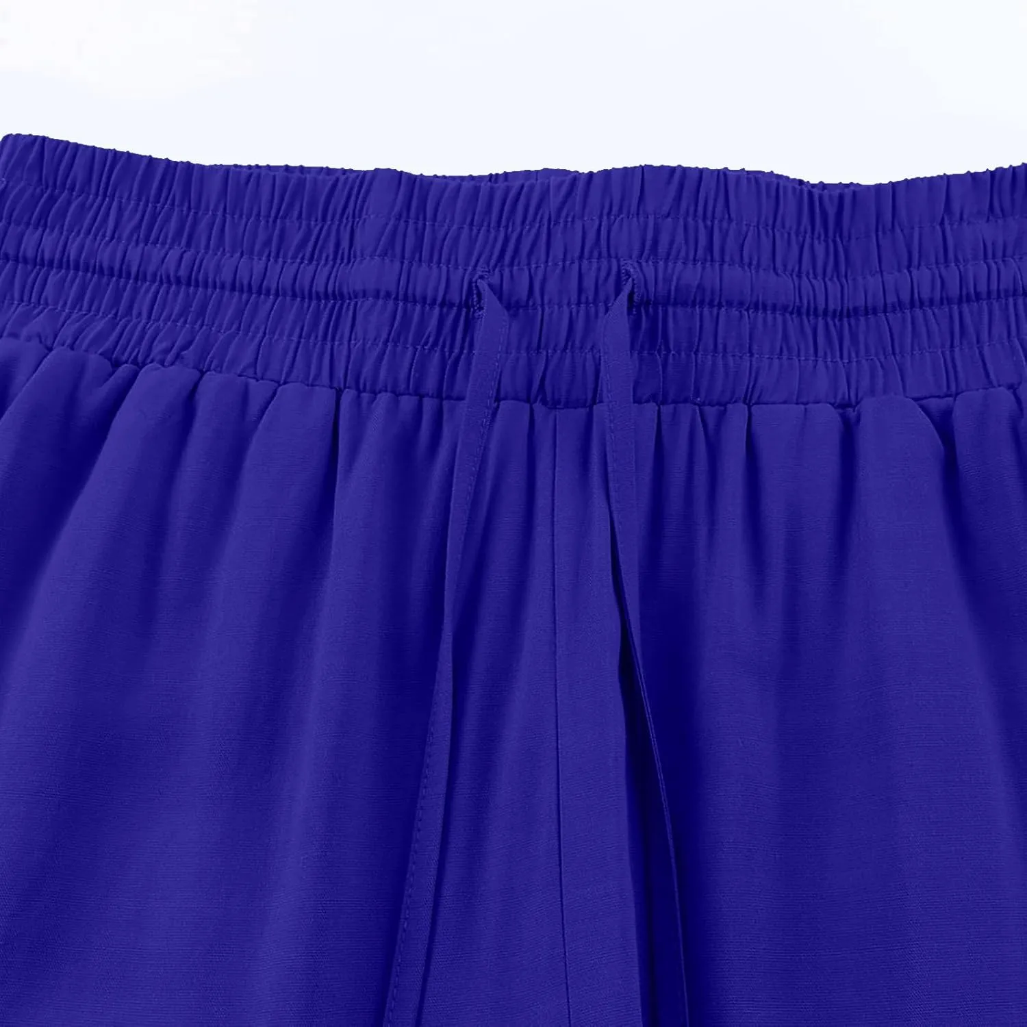 QWENTMTNTY High Waisted Palazzo Pants for Women Cotton Linen Wide Leg Casual Summer Plus Size Long Pants Trousers Pockets