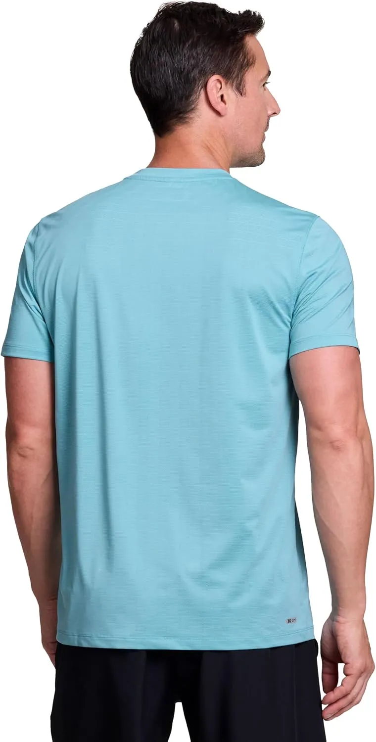RBX Active Gym Shirt for Men, Short Sleeve Lightweight Stretch Jersey Mesh Quick Drying Crewneck Running Workout T-Shirt