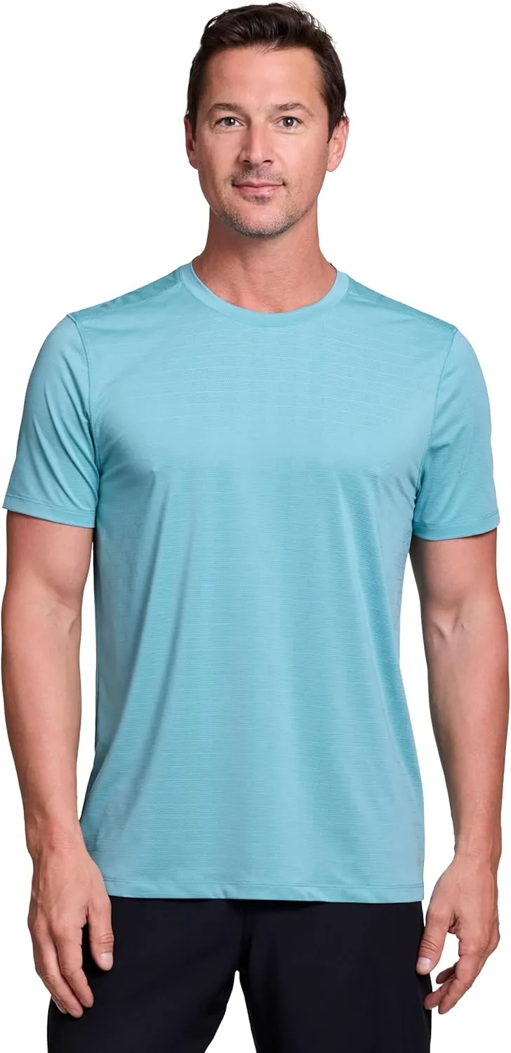 RBX Active Gym Shirt for Men, Short Sleeve Lightweight Stretch Jersey Mesh Quick Drying Crewneck Running Workout T-Shirt