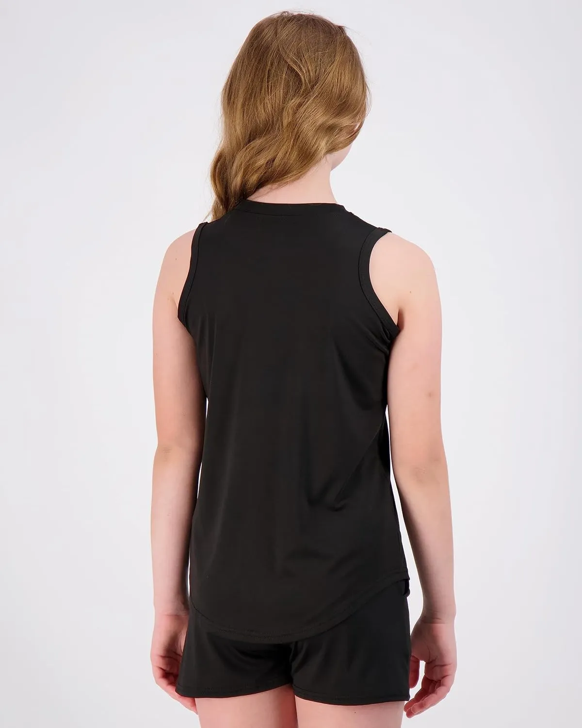 Real Essentials 4 Pack: Girls Active Dry Fit Performance Tank Top
