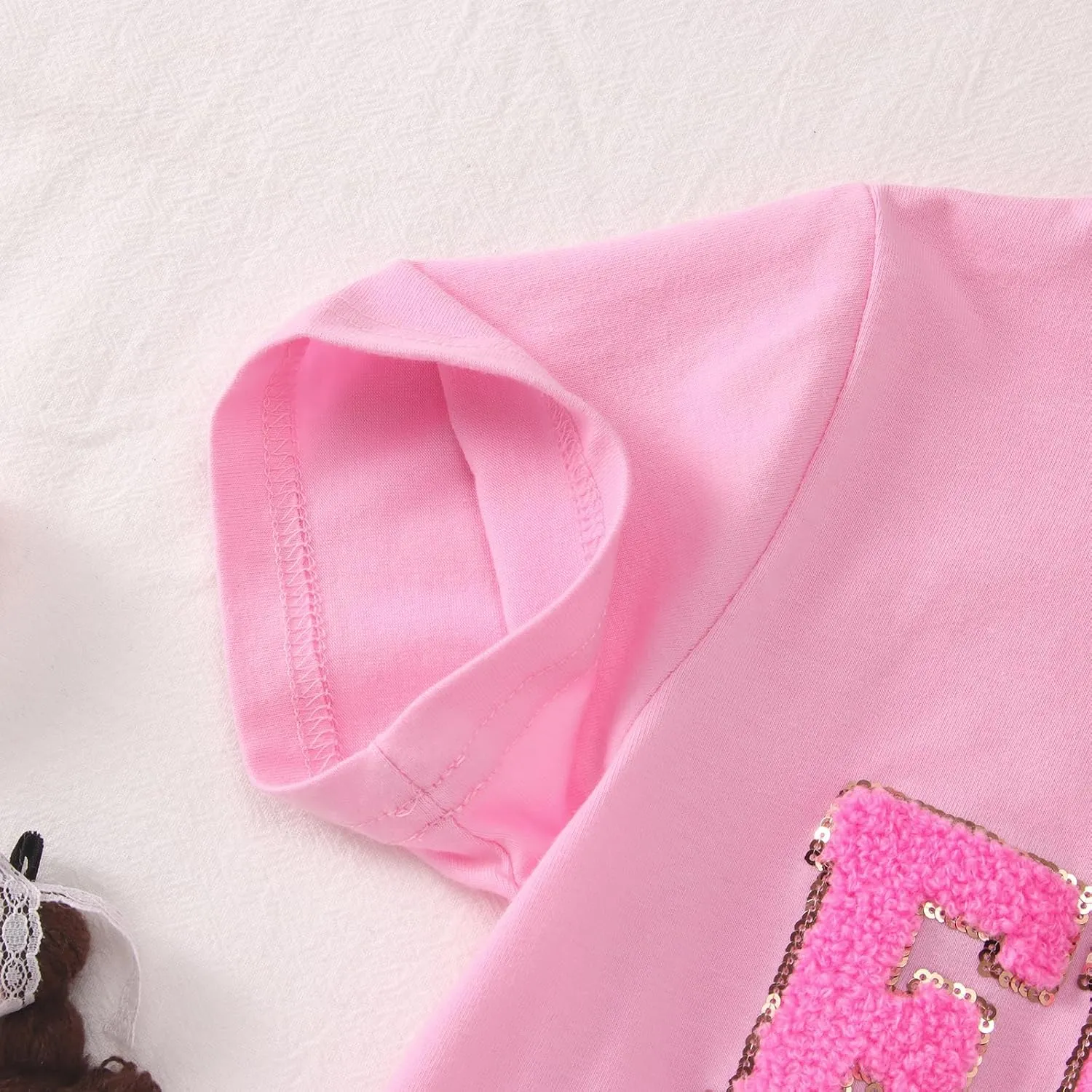 Ritatte Birthday Girl Shirt Kids Girls 5th 6th 7th 8th 9th 10th T-Shirts Sequin Embroidered Party Outfit 5-10 Years