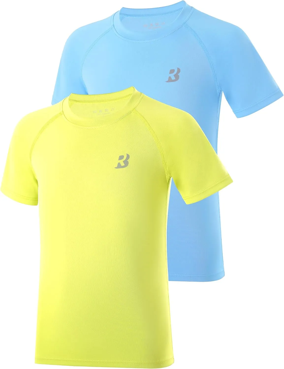 Roadbox Boys Rash Guard Swim Shirt, UPF 50  Sun Protection Short Sleeve, Quick Dry Rashguard Water Shirt for Kids
