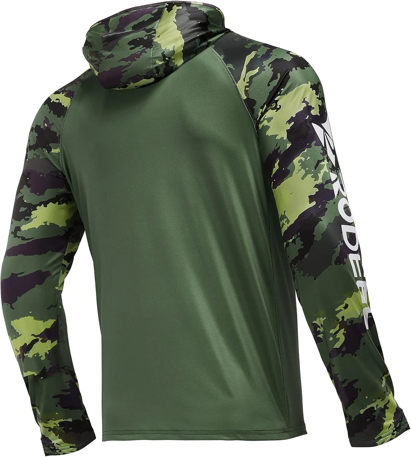 Rodeel Mens Loose-Fit Fishing Hoodie T-Shirt Vented River Bluff Performance Long Sleeve Shirt UPF 50 Sun Protection